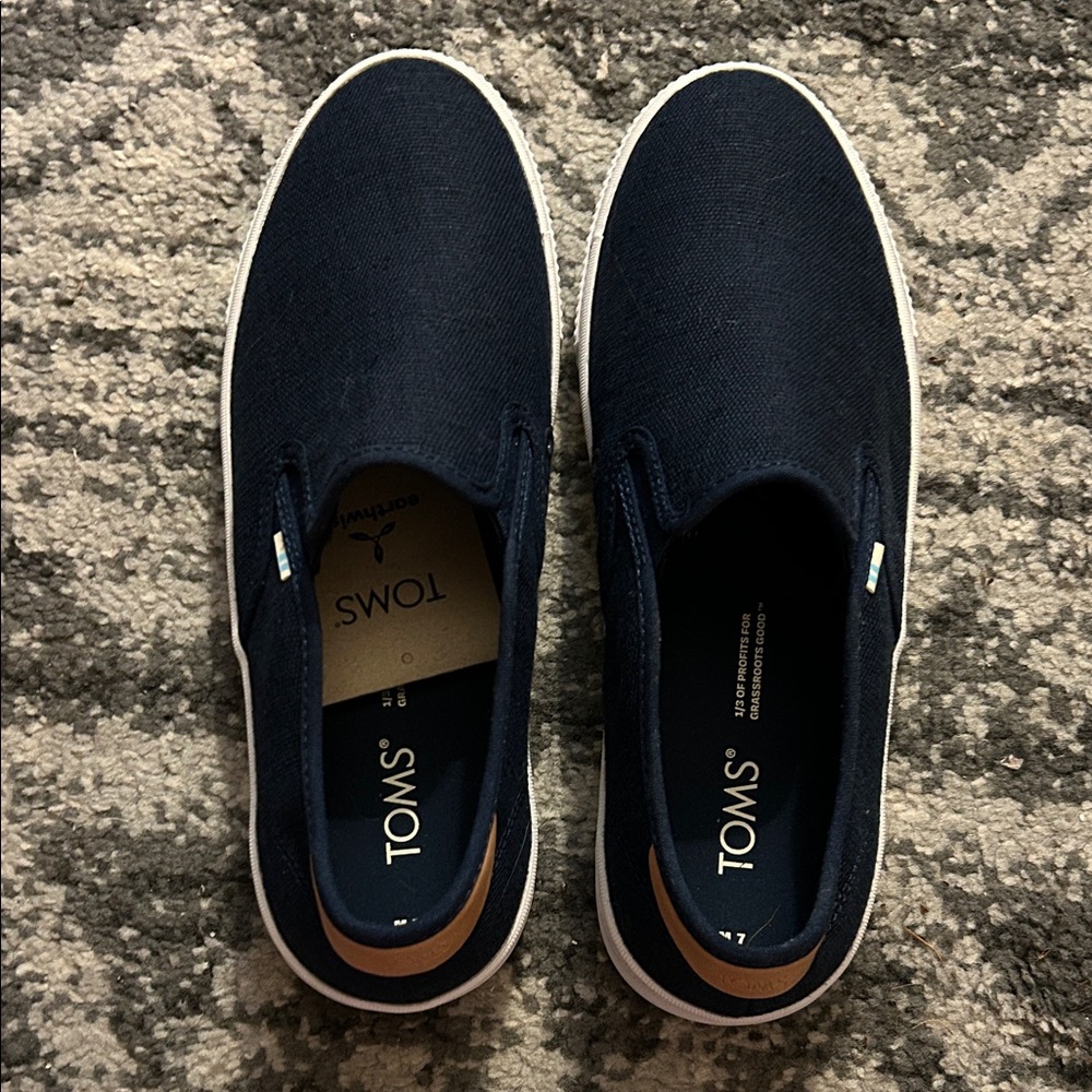 TOMS Mens Baja Navy Heritage Canvas 10013230